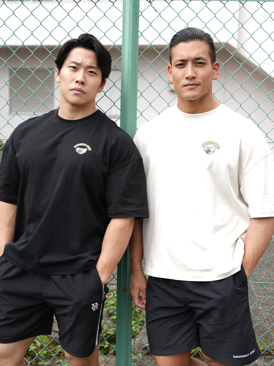 NUMERO UNO×HANGOUT STALL KOALA WORKOUT T-SHIRT