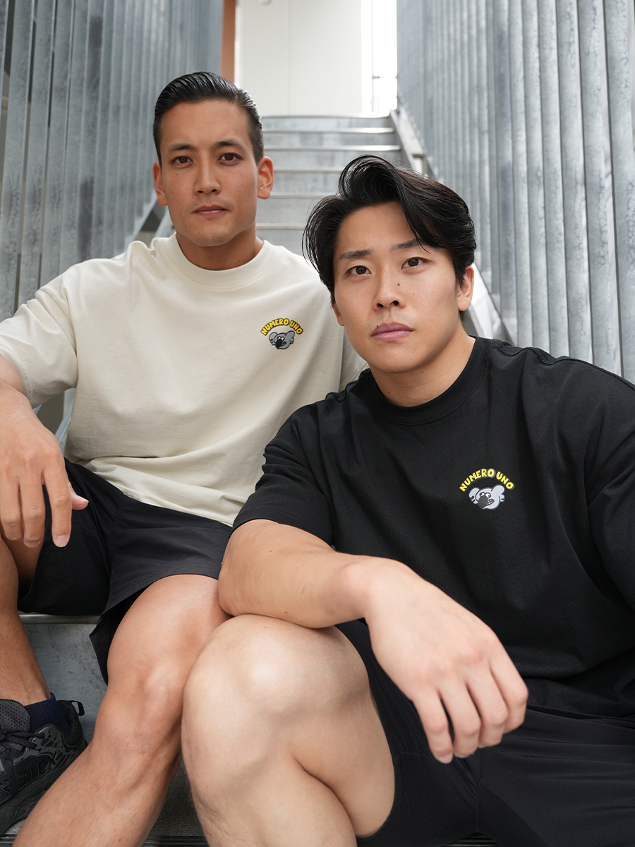 NUMERO UNO×HANGOUT STALL KOALA WORKOUT T-SHIRT